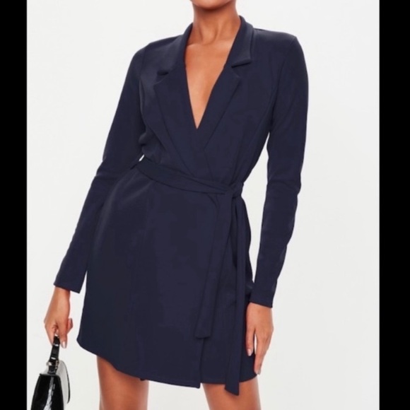 Missguided Dresses & Skirts - MISSGUIDED basic jersey belted blazer dress